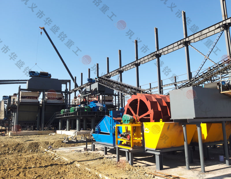 時(shí)產50-500噸全自(zì)動液壓對輥製(zhì)砂機製砂生產線